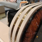 Modern Luxury Seating Collection with 3D Relief Craftsmanship, Natural Wood Veneer, Gold Stainless Steel Accents & Integrated Ambient Lighting